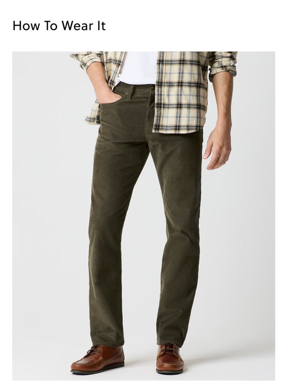 J. Crew Olive Green Corduroy Men’s Pants NEW w/tags
